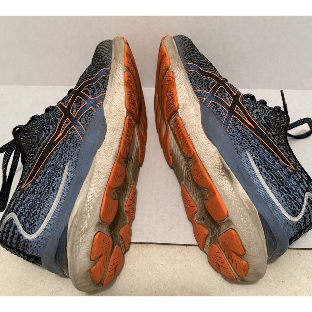 ASICS Gel Cumulus 24 Black Shocking Orange 1011B366 Sneaker Shoes US Size 10.5 - Picture 6 of 7